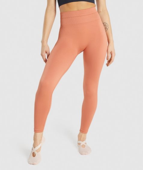 Women's Gymshark Studio Leggings Orange | CA A07863